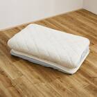 【ずれにくい敷きパッド】敷きパッド＆ボックスシーツセット ダブル (キルト/アイボリー) 18枚目画像