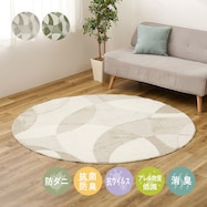 立体感のあるデザインの高機能ラグ(180cm円形)