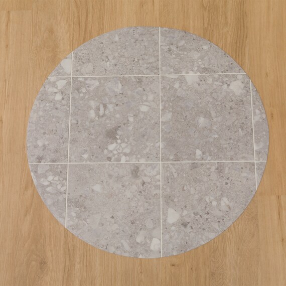 円形マルチマット(ダイニングマット・ペット用マット・お子様のプレイマット・観葉植物マット)　40R　E-1056 2枚目画像