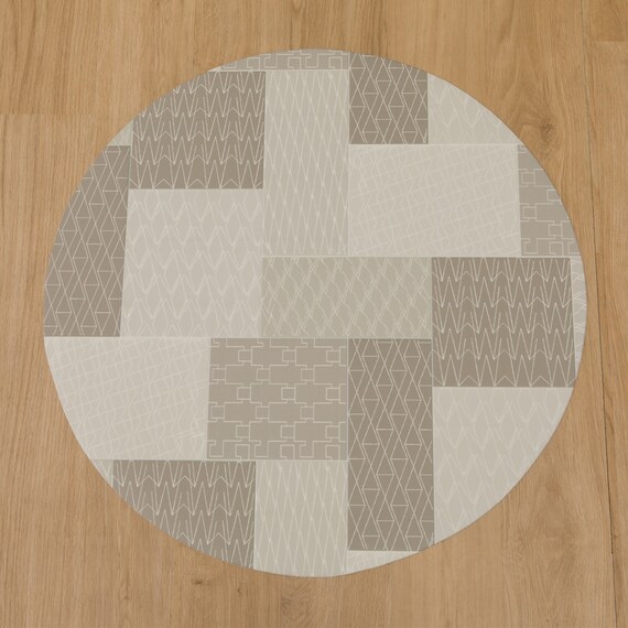 円形マルチマット(ダイニングマット・ペット用マット・お子様のプレイマット・観葉植物マット)　40R　E-1118 2枚目画像