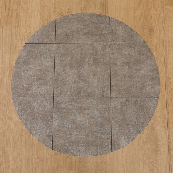 円形マルチマット(ダイニングマット・ペット用マット・お子様のプレイマット・観葉植物マット)　40R　S-1406 2枚目画像