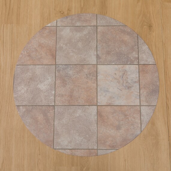 円形マルチマット(ダイニングマット・ペット用マット・お子様のプレイマット・観葉植物マット) 40R S-1408 2枚目画像