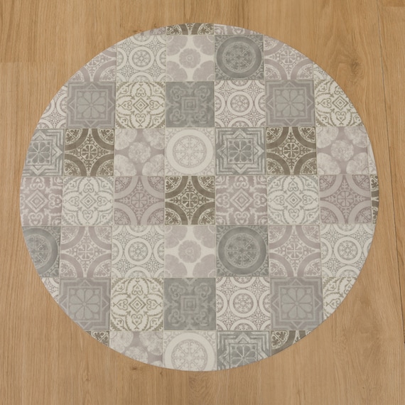 円形マルチマット(ダイニングマット・ペット用マット・お子様のプレイマット・観葉植物マット) 40R S-1414 2枚目画像