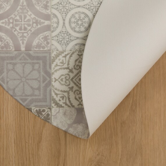 円形マルチマット(ダイニングマット・ペット用マット・お子様のプレイマット・観葉植物マット)　40R　S-1414 5枚目画像