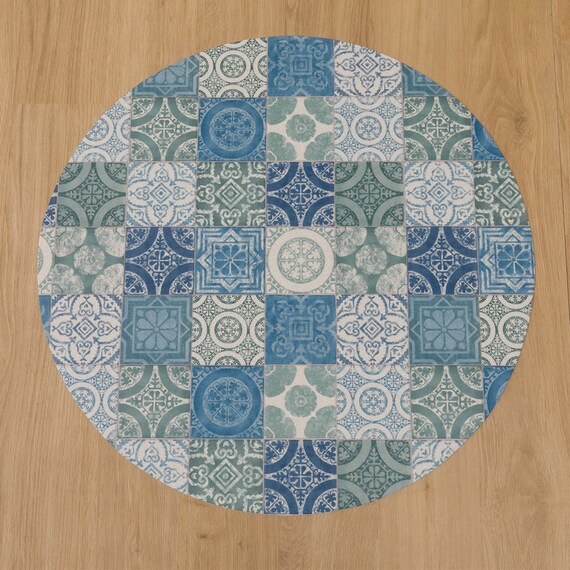 円形マルチマット(ダイニングマット・ペット用マット・お子様のプレイマット・観葉植物マット) 40R S-1415 2枚目画像