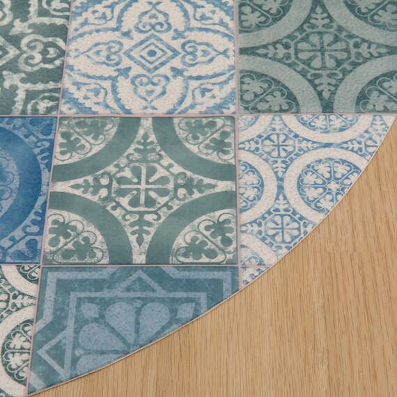 円形マルチマット(ダイニングマット・ペット用マット・お子様のプレイマット・観葉植物マット) 40R S-1415 6枚目画像