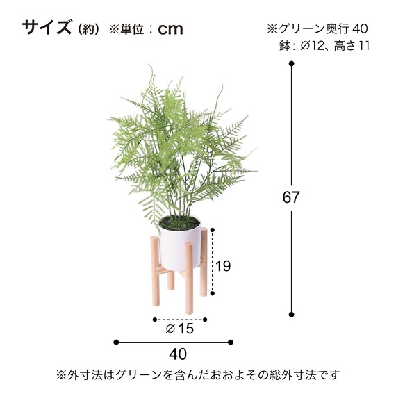 フェイクグリーン(高さ67cm アスパラガスポット GLA-1572 ) 4枚目画像