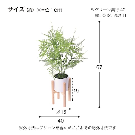 フェイクグリーン(高さ67cm アスパラガスポット GLA-1572 ) 4枚目画像