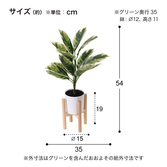 フェイクグリーン(高さ54cm フィカスポット GLA-1580 ) 4枚目画像