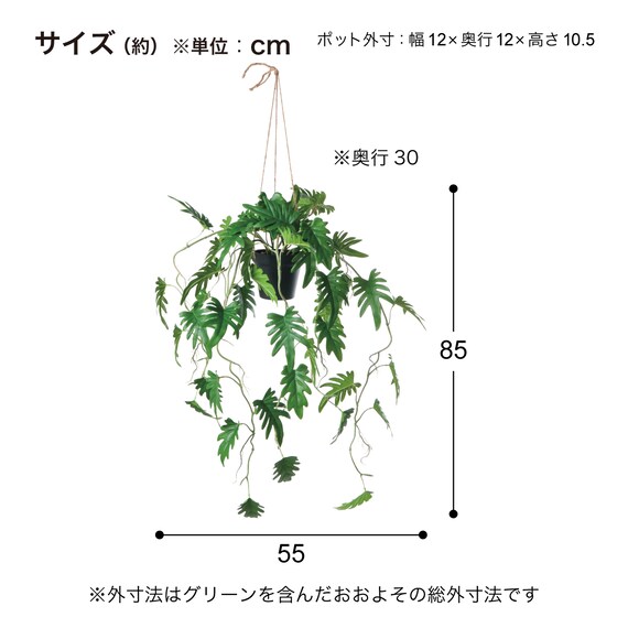 フェイクグリーン(ハンギングポット GLA-1560 クッカバラ) 5枚目画像