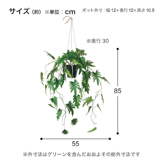 フェイクグリーン(ハンギングポット GLA-1560 クッカバラ) 5枚目画像