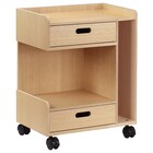 床生活で使いやすいロータイプワゴン(ナチュラル) 1枚目画像