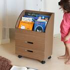 縦にも横にも仕切れるワゴン(ブラウン) 1枚目画像