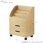 縦にも横にも仕切れるワゴン(ブラウン) 3枚目画像