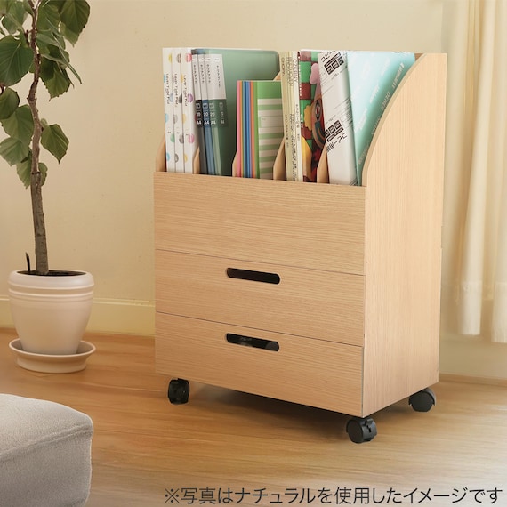 縦にも横にも仕切れるワゴン(ブラウン) 5枚目画像