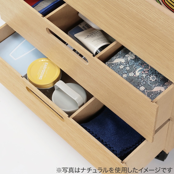 縦にも横にも仕切れるワゴン(ブラウン) 7枚目画像