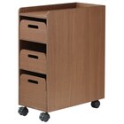 テーブル下で邪魔にならないスリム収納マルチワゴン(ブラウン) 1枚目画像