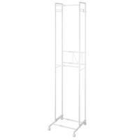 2段ハンガーラックスリム 伸縮タイプ (ホワイト)