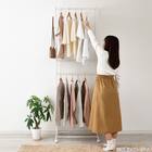 2段ハンガーラックワイド 伸縮タイプ (ホワイト) 6枚目画像