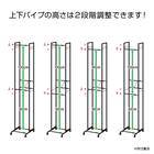 2段ハンガーラックワイド 伸縮タイプ (ブラック) 4枚目画像