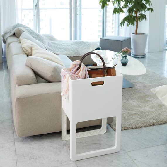 折りたたみ バスケット アコット(ホワイト) 6枚目画像