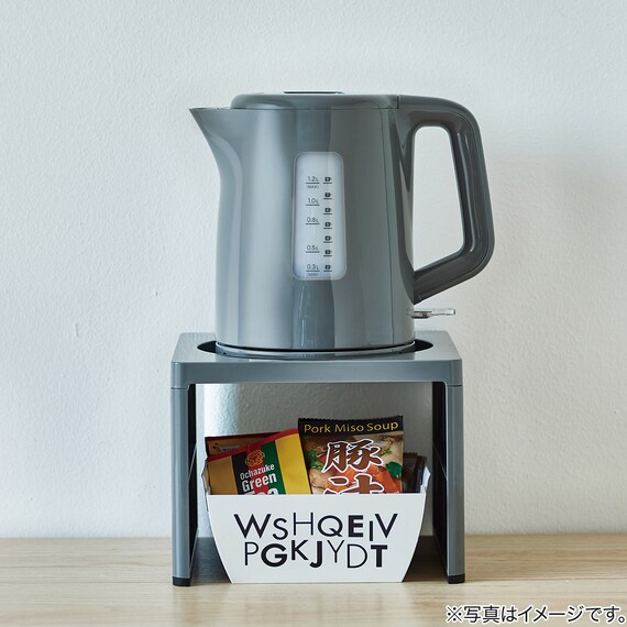 電気ケトルラック (グレー) 5枚目画像