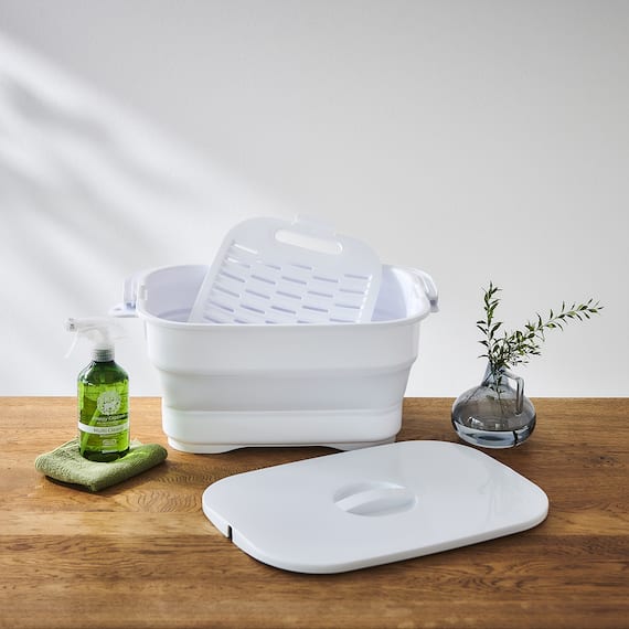 折りたためる つけ置き洗い バケツNEO(グレー) 1枚目画像