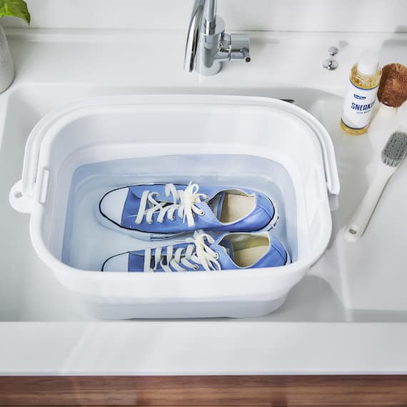 折りたためる つけ置き洗い バケツNEO(グレー) 9枚目画像