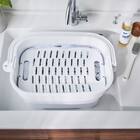 折りたためる つけ置き洗い バケツNEO(グレー) 10枚目画像