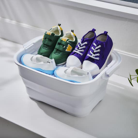 折りたためる つけ置き洗い バケツNEO(グレー) 14枚目画像