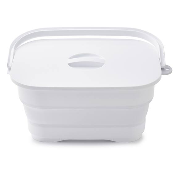 折りたためる つけ置き洗い バケツNEO(グレー) 18枚目画像