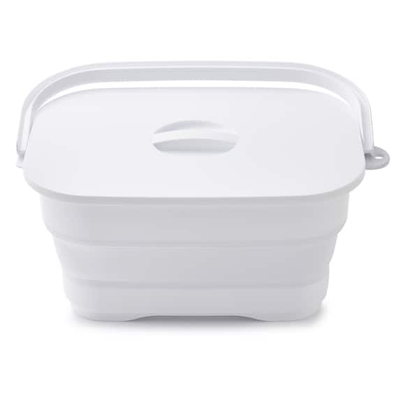 折りたためる つけ置き洗い バケツNEO(グレー) 18枚目画像