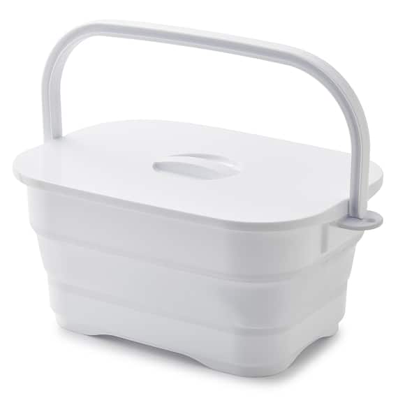 折りたためる つけ置き洗い バケツNEO(グレー) 20枚目画像