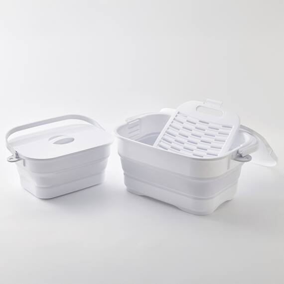 折りたためる つけ置き洗い バケツNEO(グレー) 31枚目画像