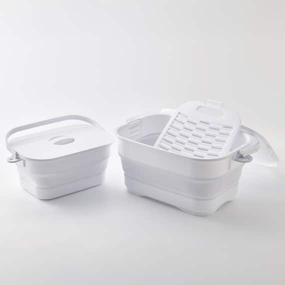 折りたためる つけ置き洗い バケツNEO(グレー) 31枚目画像