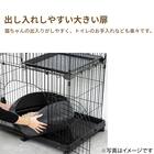 ハンモック付きネコ用ケージ3段(SN BK) 8枚目画像