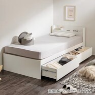 棚コンセント付きチェストベッドフレーム (SCL 浅引出しタイプ)【一部期間限定価格：11/28～1/5まで】