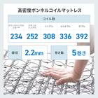 シングル 棚コンセント付きチェストベッドとマットレスセット (SCL ホワイト / NPR ボンネルコイル) 19枚目画像