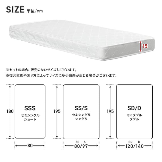 シングル 棚コンセント付きチェストベッドとマットレスセット (SCL ホワイト / NPR ボンネルコイル) 26枚目画像