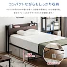 棚付きパイプベッド(ZHO セミシングルショート ナチュラル) 7枚目画像