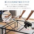 棚付きパイプベッド(ZHO セミシングルショート ナチュラル) 9枚目画像