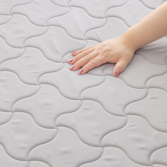 棚付きパイプベッド(ZHO シングル ナチュラル)+ボンネルマットレス(ROM S グレー)セット 12枚目画像