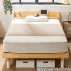 天然木棚付きすのこベッド ZUTH セミシングルショート ナチュラル 3枚目画像