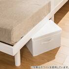 天然木棚付きすのこベッド ZUTH セミシングルショート ナチュラル 4枚目画像