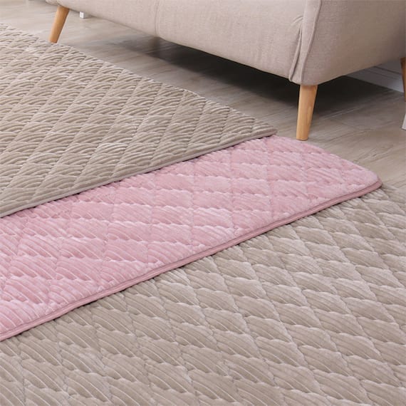 ラグ カッティングキルト(130X190 ピンク) 2枚目画像