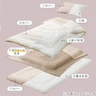 棚付きパイプベッド ZHO S MW+高反発マットレス+Nウォーム毛布付き 寝具7点セット 4枚目画像