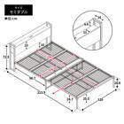 棚付きパイプベッド(ZHO セミダブル 大理石調ホワイト)+ボンネルマットレス(ROM SD グレー)セット 15枚目画像