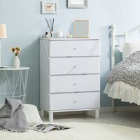 脚付チェスト(SKR 60幅 大理石調ホワイト)