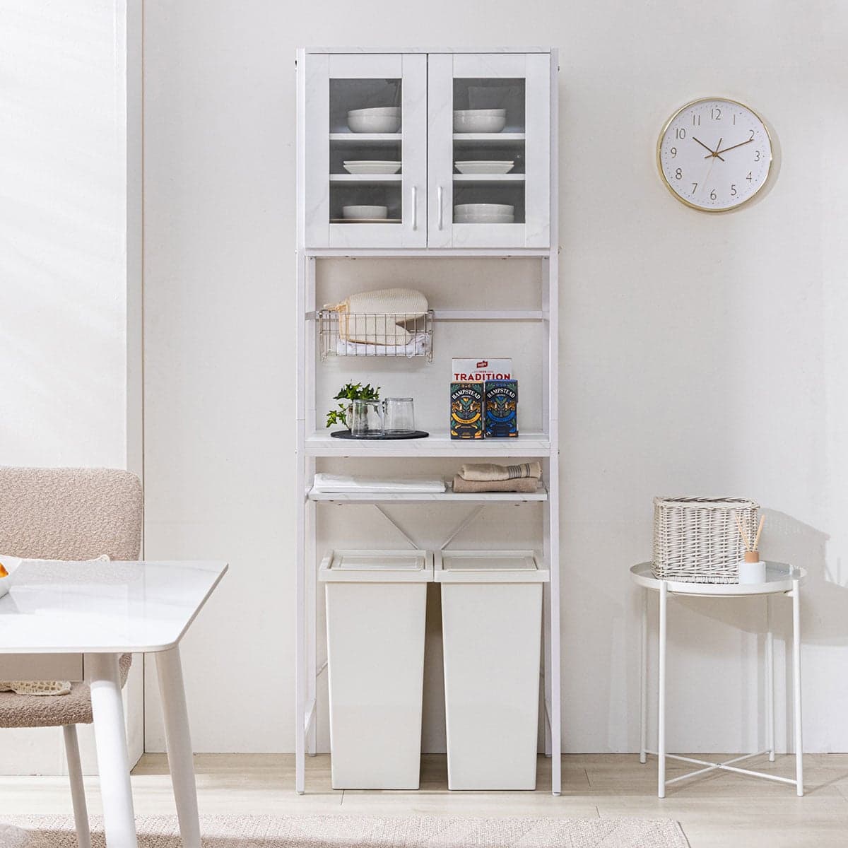 ゴミ箱上収納(64幅 BNR 大理石調ホワイト) | ニトリネット【公式