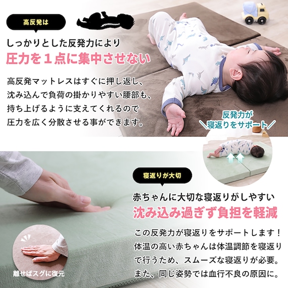 ベビーサイズ 高反発2つ折りマットレス (MSA MO) 6枚目画像